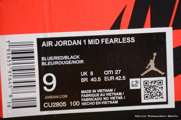 Official Maikesneakers Mid the 1 Great Jordan Blue Fearless CU2805-100 Air SE 0723